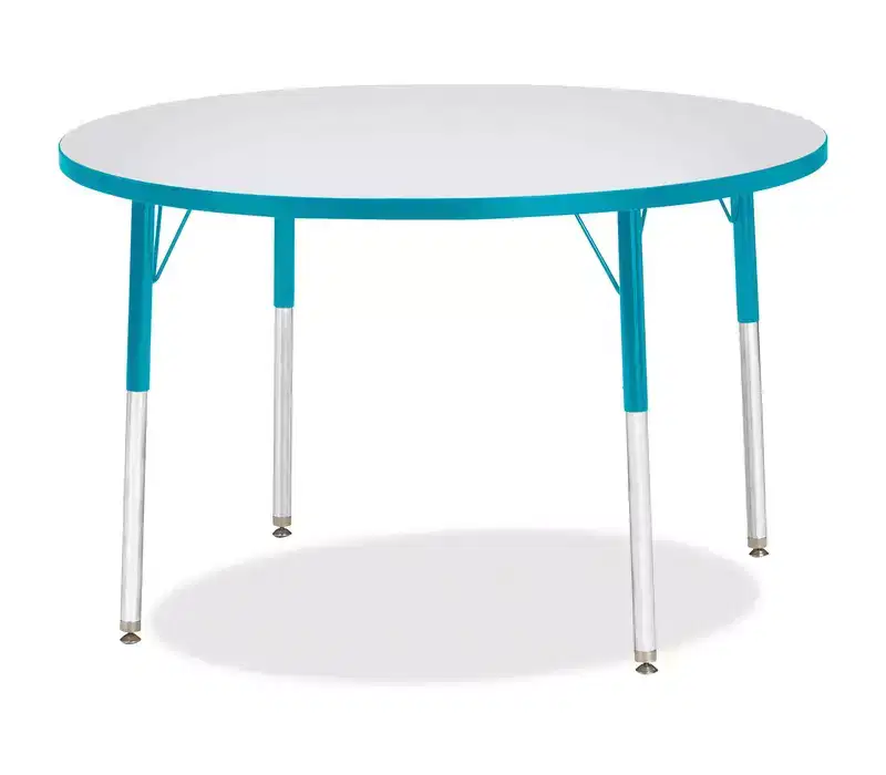 Jonti-Craft Berries Adult Height Color Edge Round Table 42 x 42 in Blue