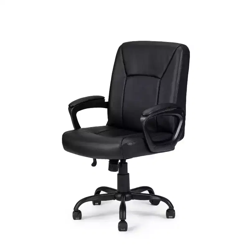 46 in.H Adjustable Height Gold Faux Leather Seat Material with Swivels Ergonomic Office Chairs