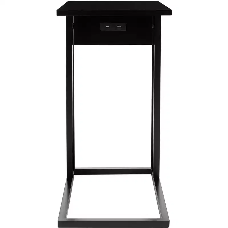 Portland Usb Side Table - ACC8003A - Black - Safavieh