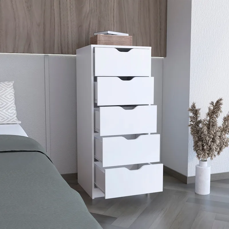 5 Drawers Tall Dresser with Pull Out System