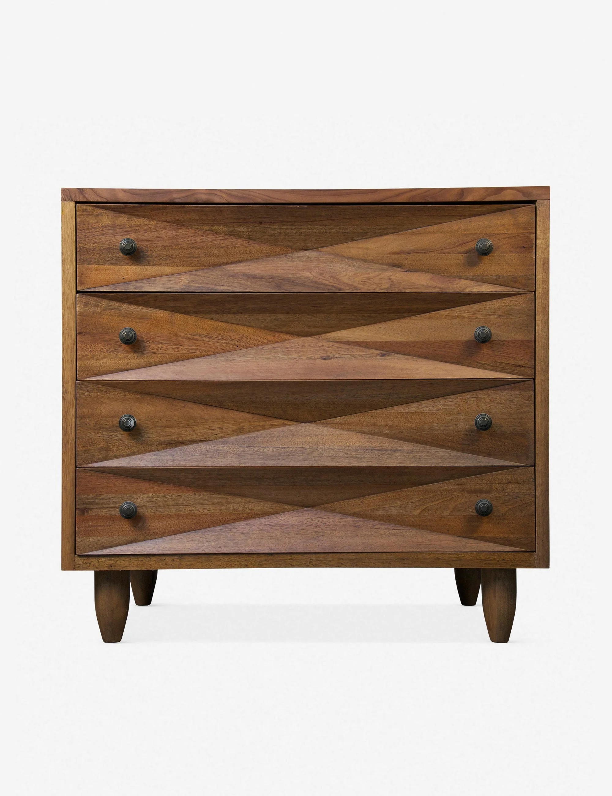 4-Drawer Dresser - Our four-drawer Dresser is a great addition to modern, or even bohemian bedroom spaces thanks to its eye-catching geometric