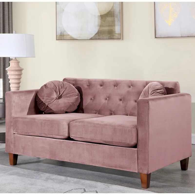 Carson Carrington Salsater Velvet Classic Loveseat