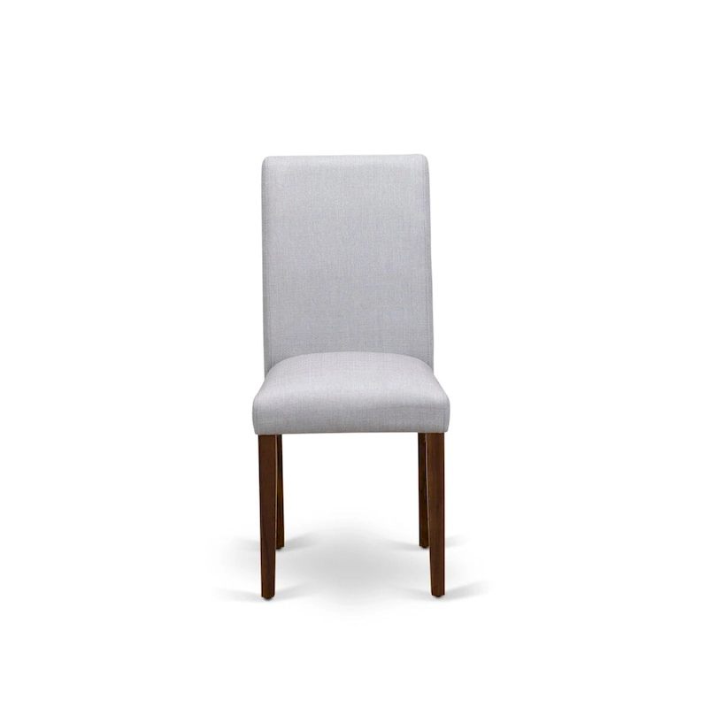 East West Furniture 5 Piece Dinette Set- a Round Dining Table and 4 Parson Dining Chairs, (Finish & Upholstered Option)