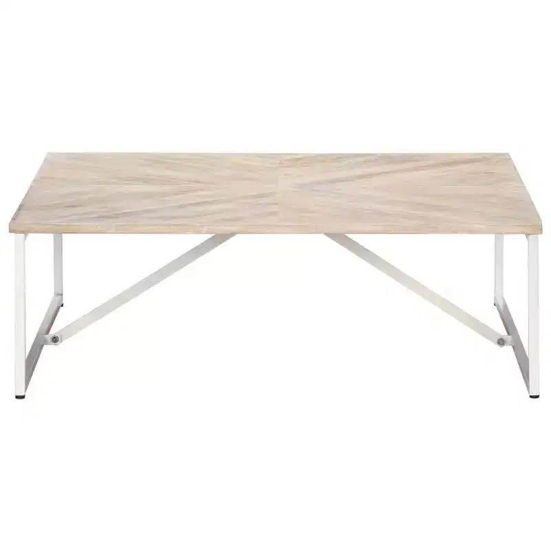 vidaXL Coffee Table End Table Living Room Side Sofa Table Solid Wood Mango - White