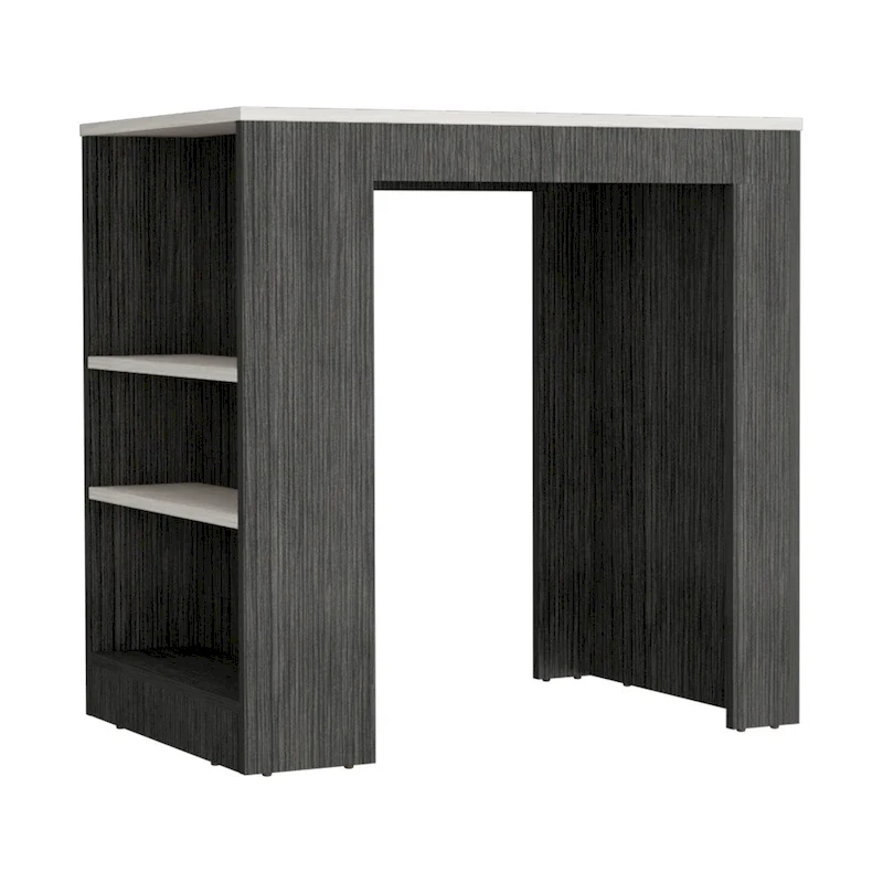 Kitchen Island Doyle, Kitchen, Concrete Gray / Ibiza Marble,High quality and durable