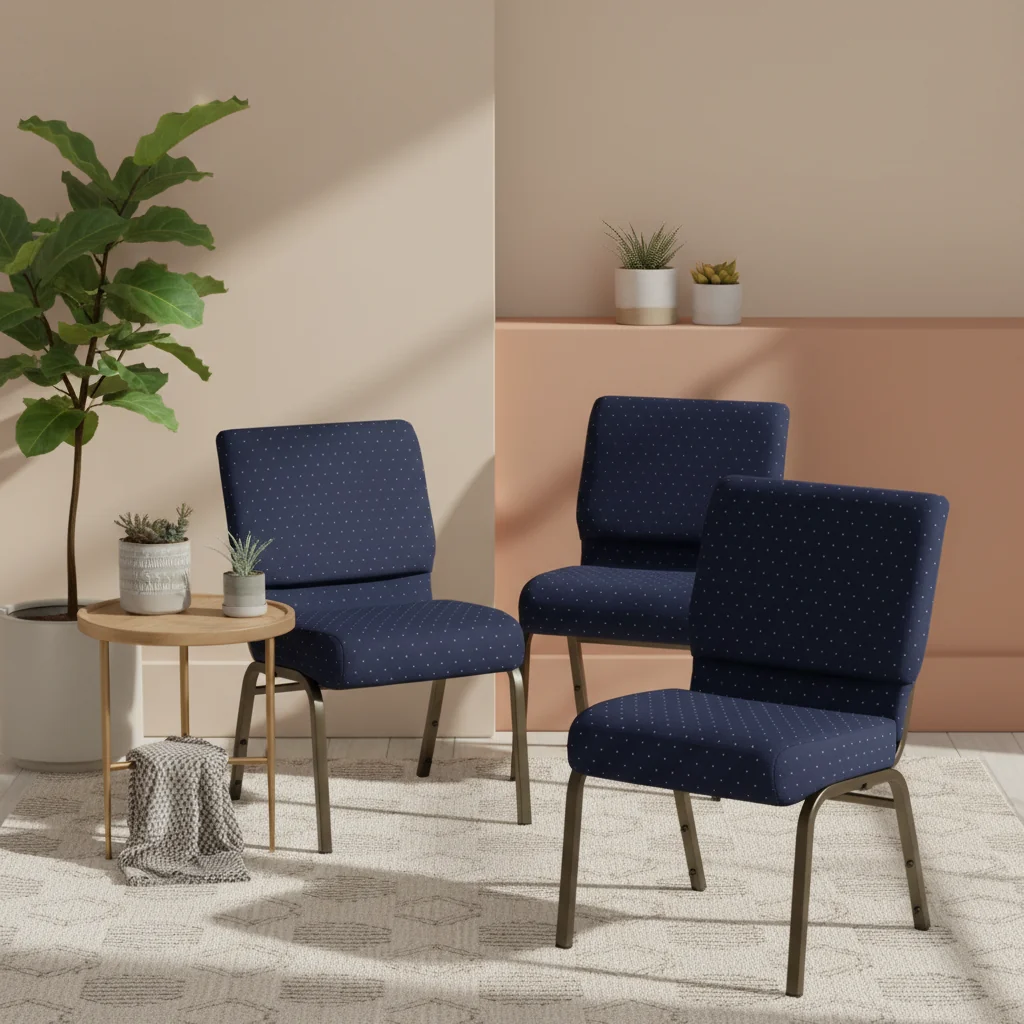 4 Pack 21''W Stacking Church Chair