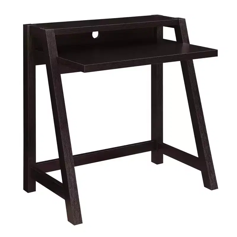 2-Tier Home Office Desk with Storage Shelf, Modern Writing Desk for Bedroom & Study