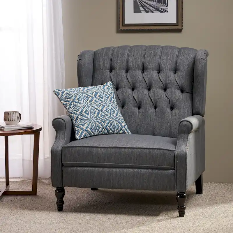 Oversized Wingback Manual Recliner Chair
