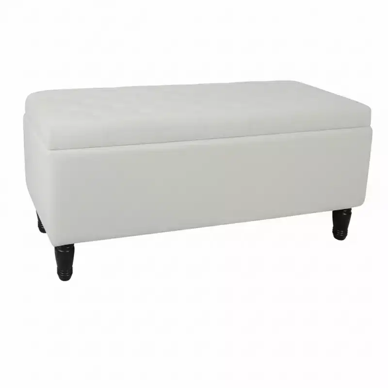 Merax 47 Tufted Velvet Storage Ottoman Bench