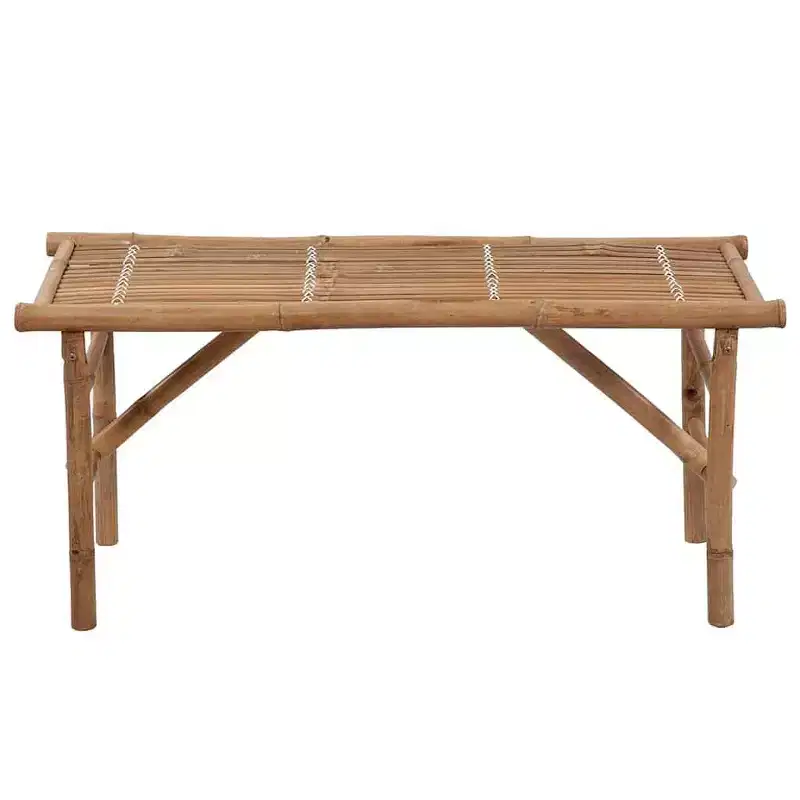 vidaXL Garden Bench Bamboo 46.5 in Foldable Rectangular