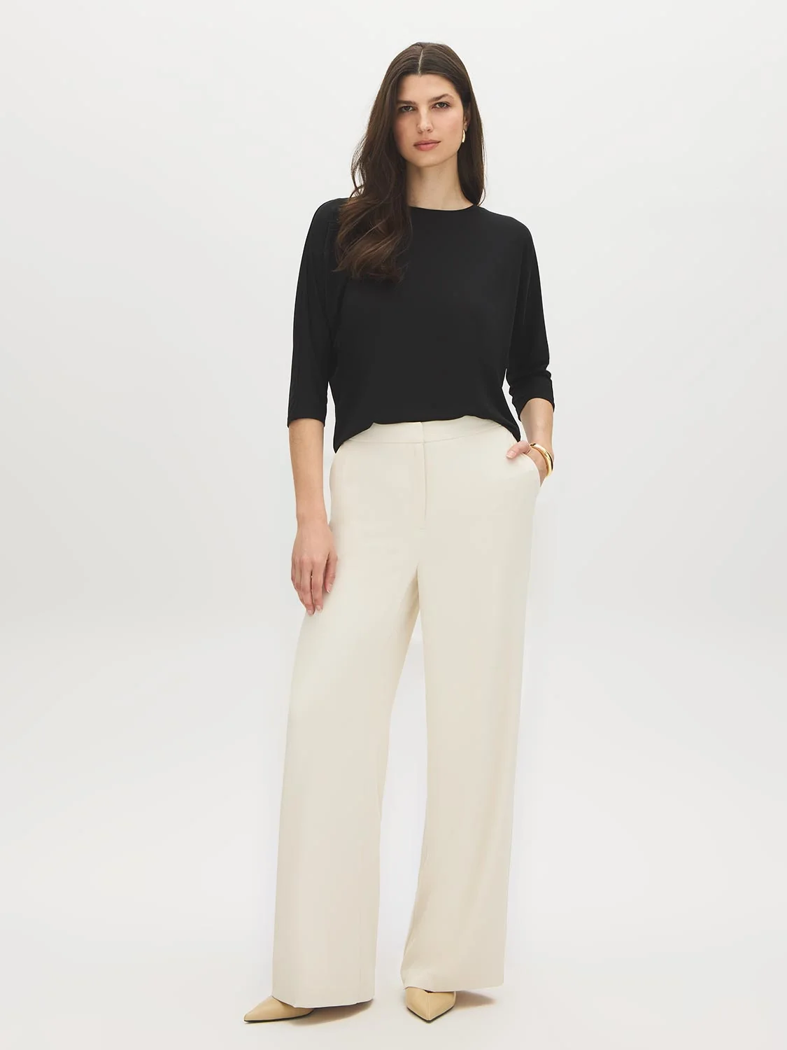 High-Rise Wide-Leg Trousers