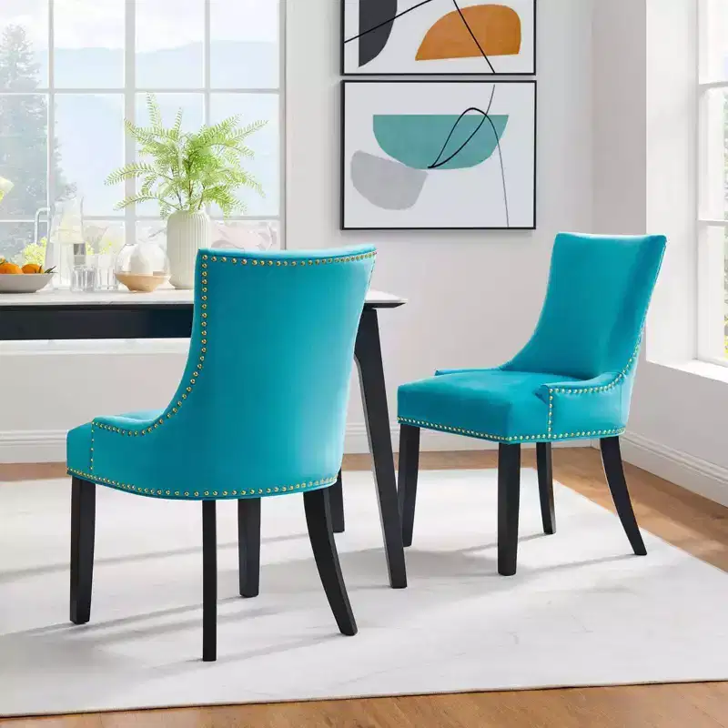 Set of 2 Marquis Performance Velvet Dining Chairs - Modway