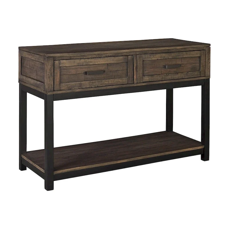 Casual Sofa Table in Grayish Brown
