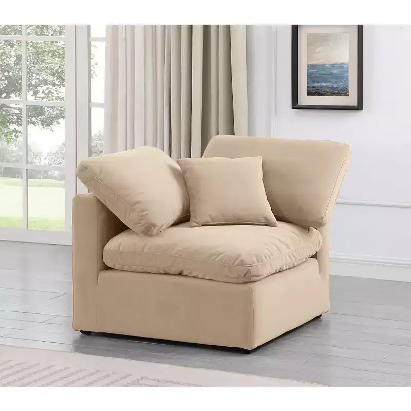 Meridian Furniture Indulge Velvet Corner Chair