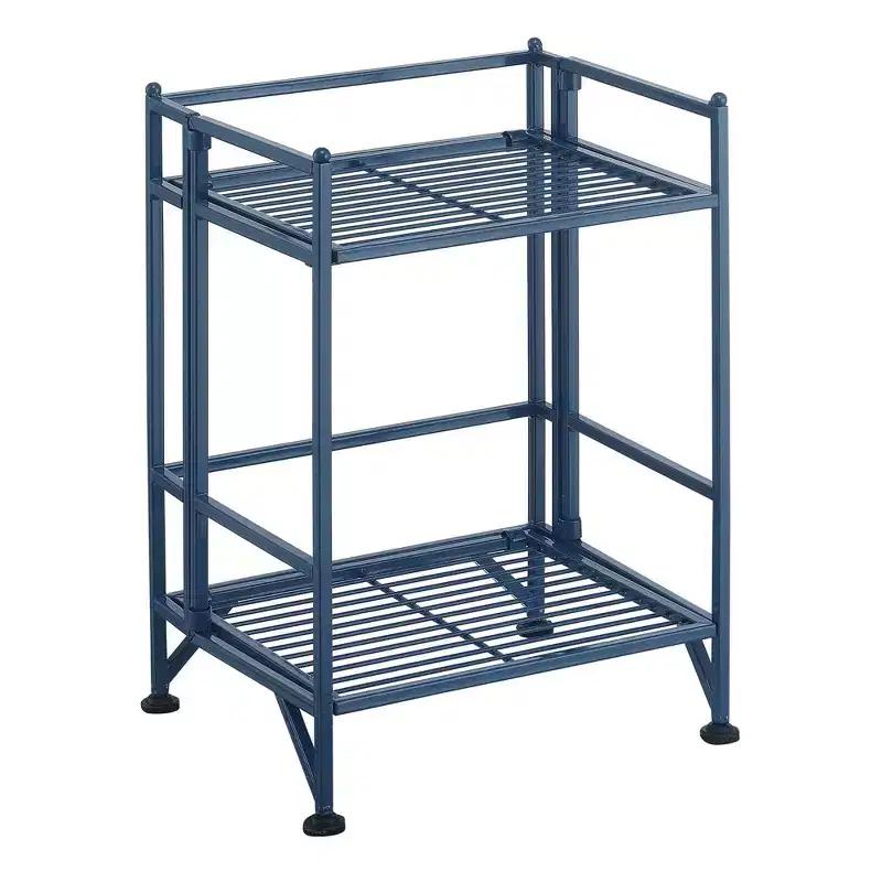 20 Extra Storage 2 Tier Folding Metal Shelf - Breighton Home