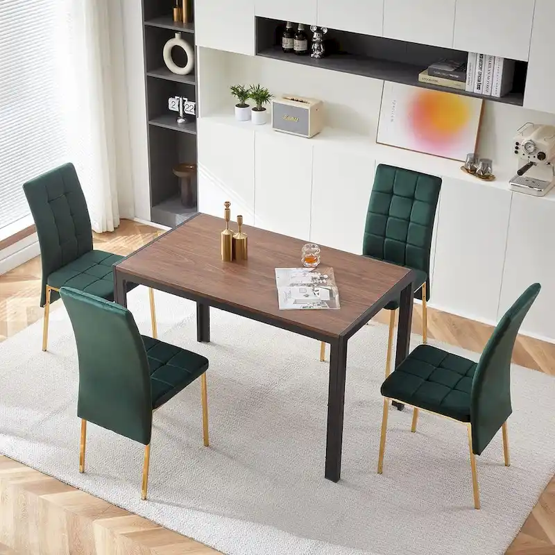 Howtai Upholstered Velvet Dining Chair High Back