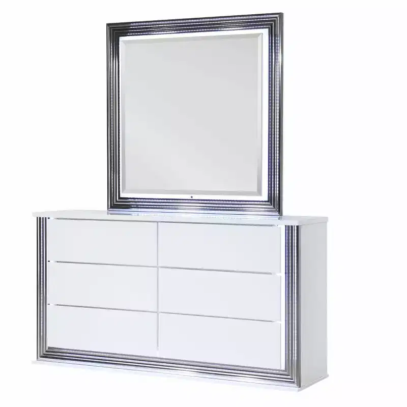 HomeStock 19.92 in.H MDF Horizontal Dressers with 3 - Drawers in White Finish