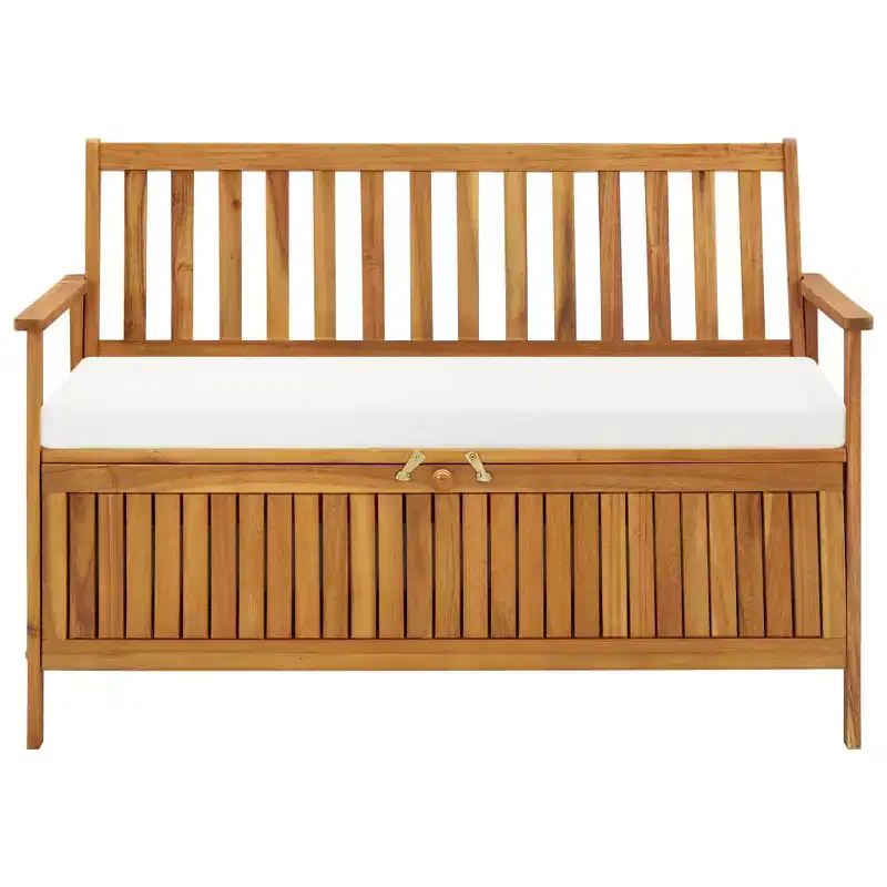 Storage Bench Natural wood Solid acacia wood with a polyester cushion