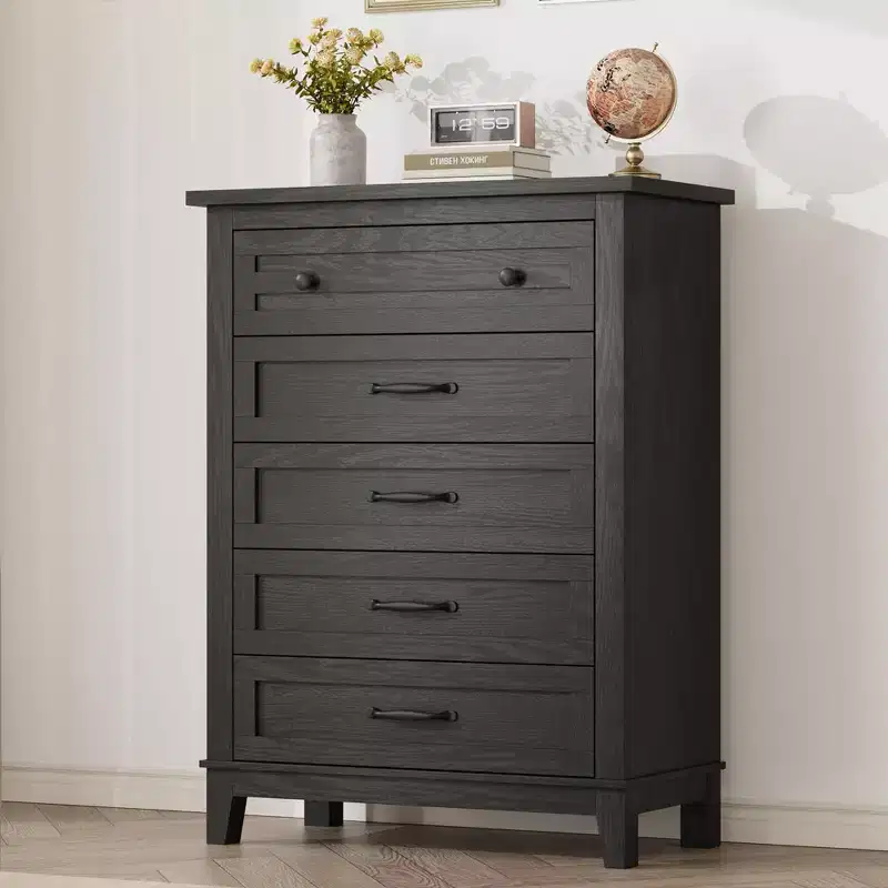 Wood 5-Drawer Dresser Chest 41.3