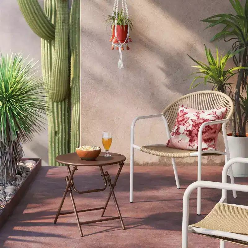 Mackworth Outdoor Stacking Patio Club Chair White - Threshold™