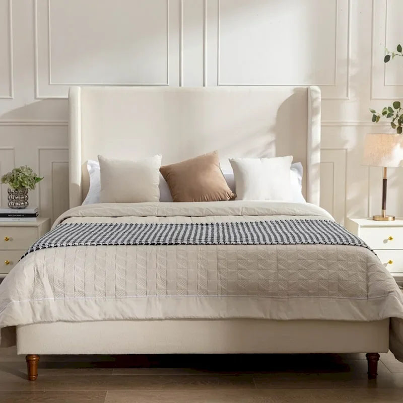Tall Headboard Upholstered Bed