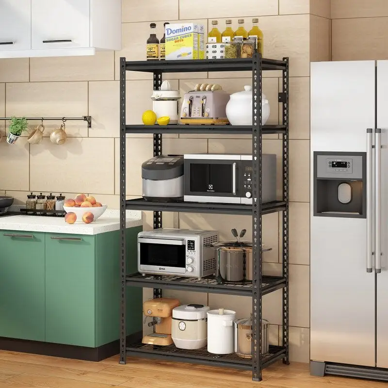 5-Tier Adjustable Metal Shelving Unit Heavy Duty Garage Industrial - N/A