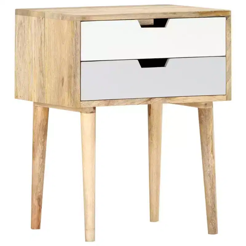 vidaXL Bedside Cabinet 18.5x13.8x23.2 Solid Mango Wood