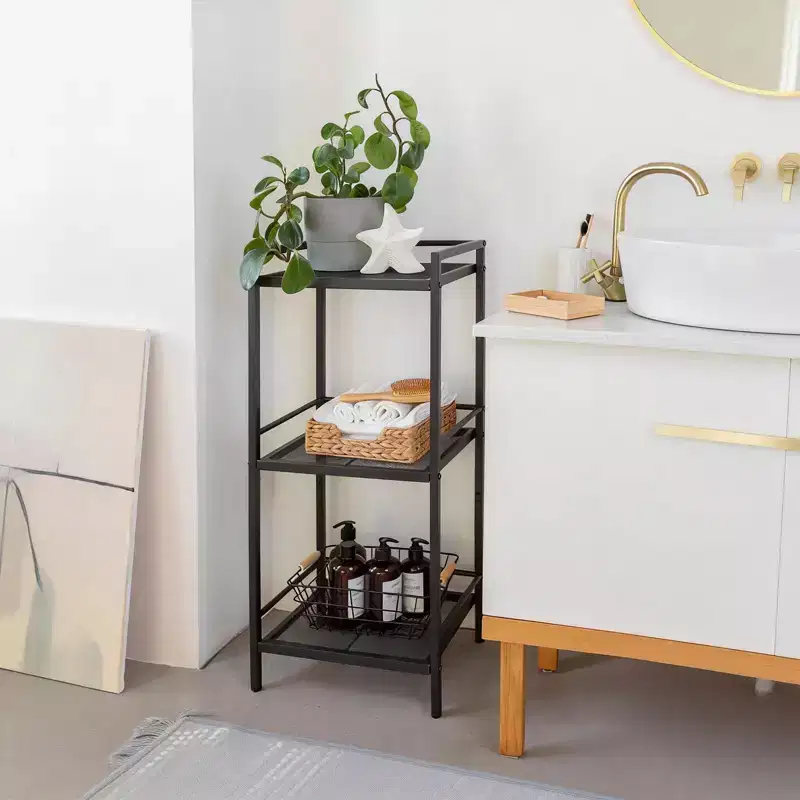 Metal Freestanding Storage Shelf Rack 3/4-Tier