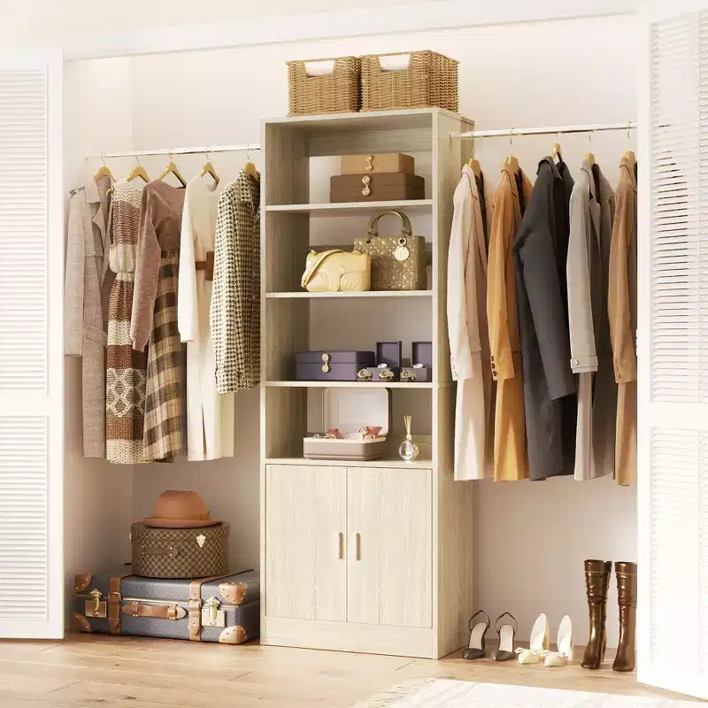 Besiost 25 - 103 Closet System with Cabinets, Wall-mounted Closet Organizer