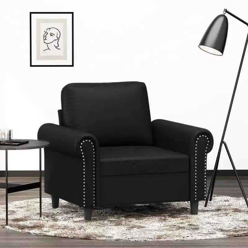 vidaXL Sofa Chair Accent Upholstered Single Seating Furniture Faux Leather