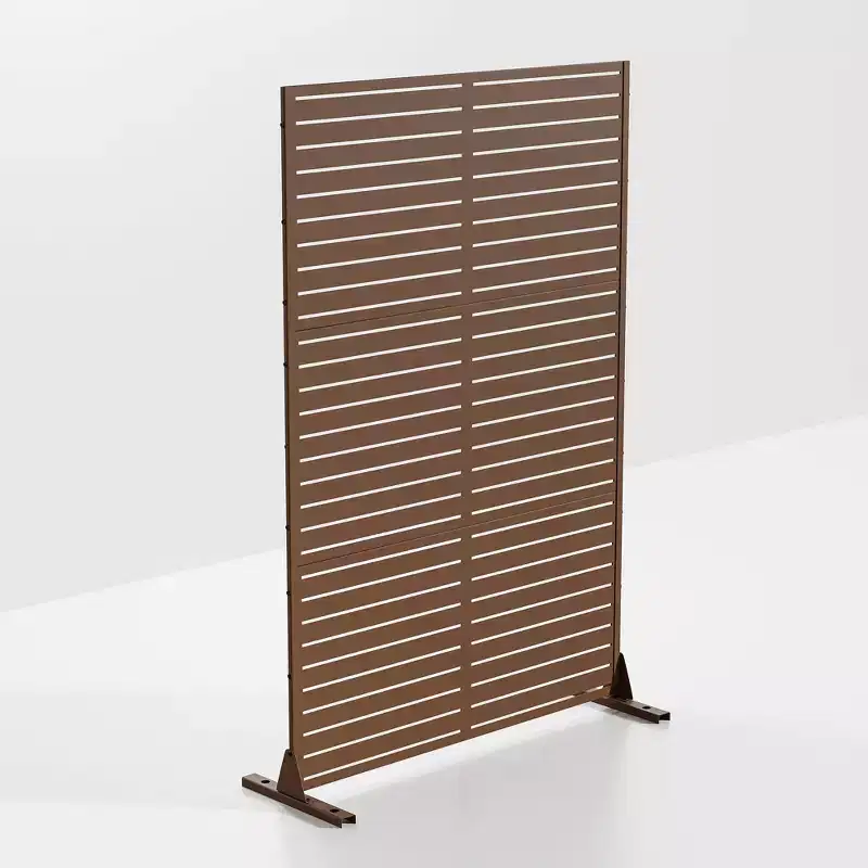 72H x 47W Outdoor Metal Privacy Screen Freestanding Decorative Screen Patio Fence Panels