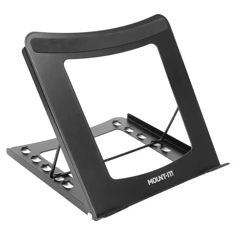 Adjustable Height Laptop Stand for Desk – Solid Steel Riser with 5 Height Settings