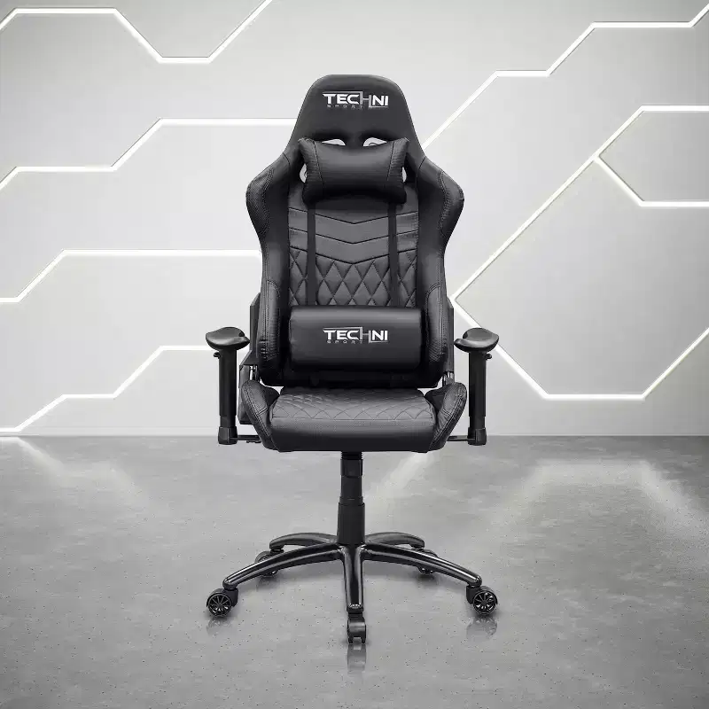 TUYOHW Adjustable Ergonomics Gaming Chair,360 Swivel Office Chairs with Head&Lumbar Pillow,90-150 Reclining Chair for Office&Home,300lbs Max,Black