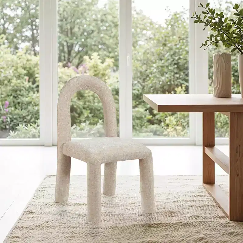 Meridian Furniture,Amari Chenille Fabric Dining Chair, Set of 2