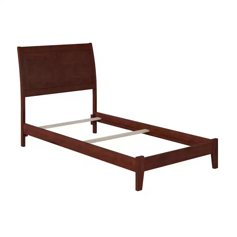 HomeStock 41.54 in.H Walnut Twin XL Size Freestanding Headboards with Bed Frame