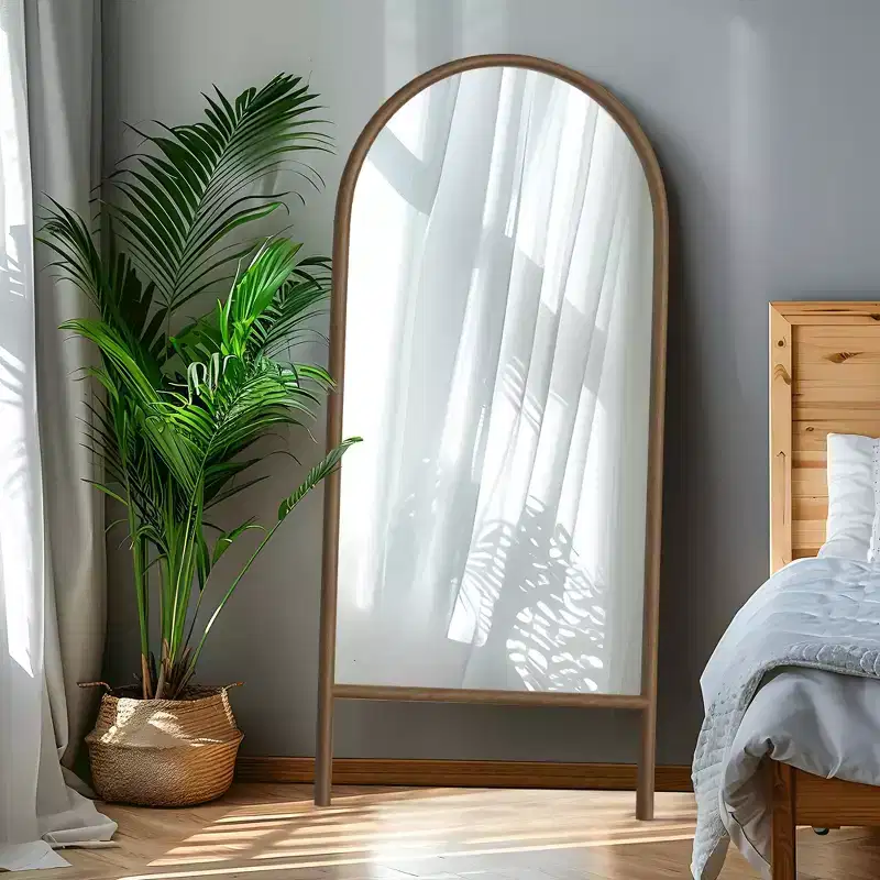 69x30 Metal Rectangular Framed Full-length Mirror in Black