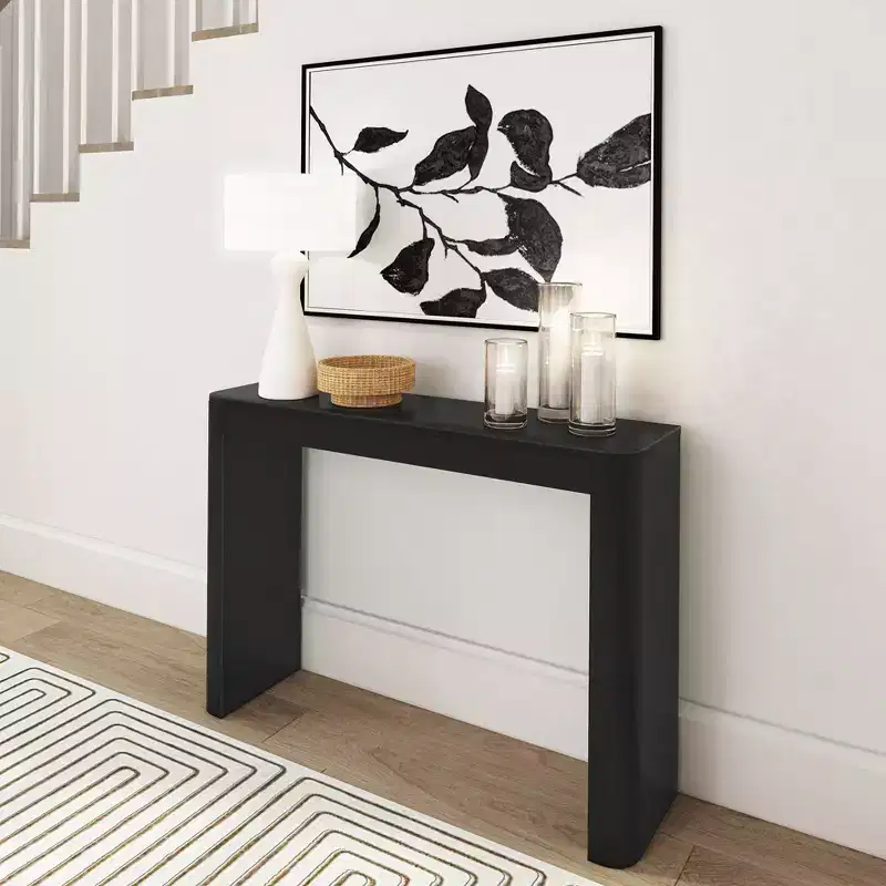 Plank+Beam 46 Solid Wood Console Table, Conture Rounded Edge Sofa Table, Narrow Entryway Table, Console Tables for Entryway