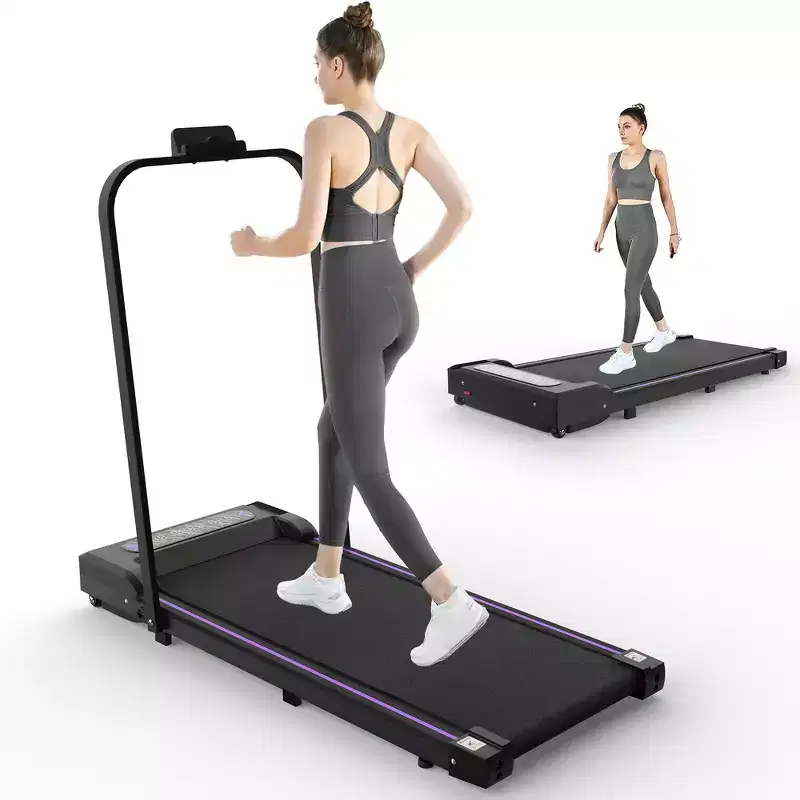 Whisen 2 in 1 Foldable Treadmills, Under Desk Treadmill, Home Exercise Walking Pad, Walking Jogging Machine with Handle Bar