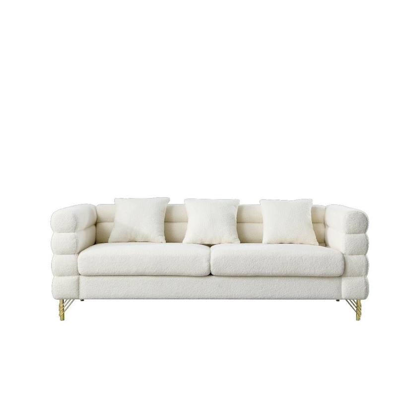 Fabric 3-seater Sofa with 3 Pillows