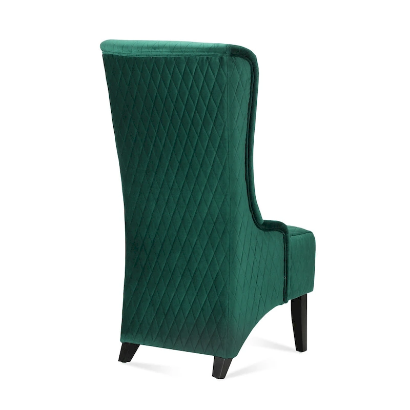 Christopher Knight Home - Evelyn High-Back Velvet Wingback Chair with Wooden Legs