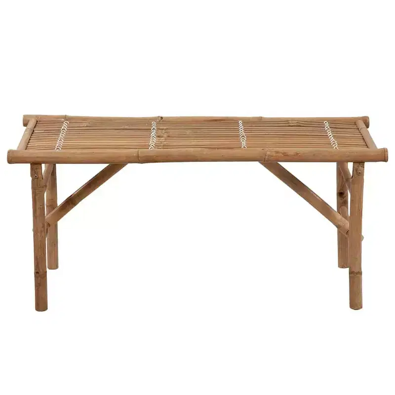 Garden Bench Bamboo brown Bamboo, polyester Medium Collapsible