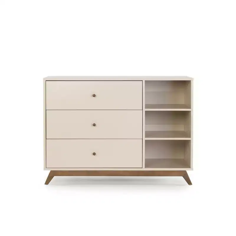 Central Park 3-Drawer, Two Shelf Nursery Dresser