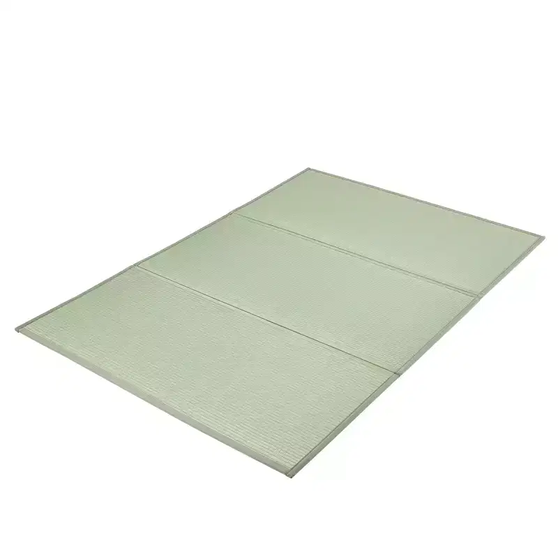 VEVOR Japanese Tatami Mat, Queen Size Foldable Japanese Tatami Mattress( Natural Rush Grass), Japanese Floor Mattress with Non-Slip Backing, Green
