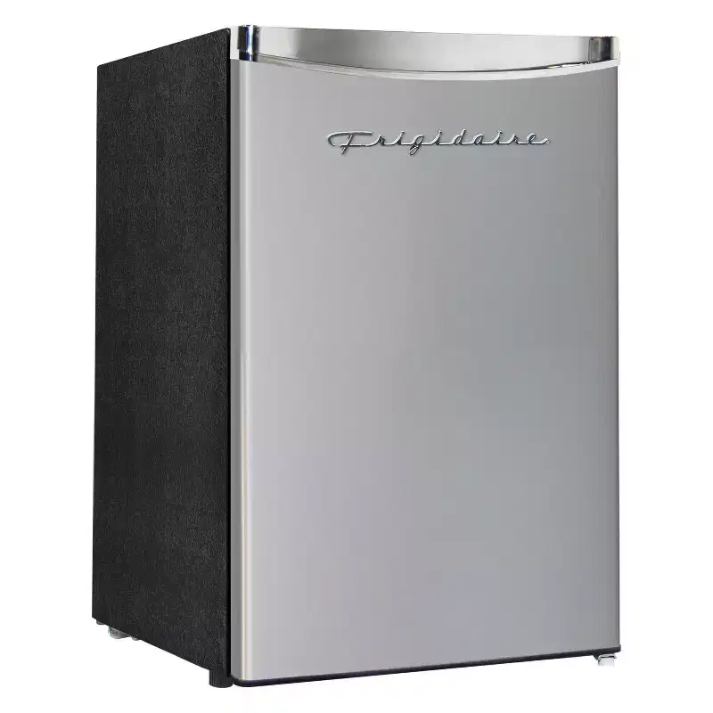 Frigidaire 2.5-Cu.-Ft. 65-Watt Compact Retro Platinum Stainless Steel Refrigerator in Silver