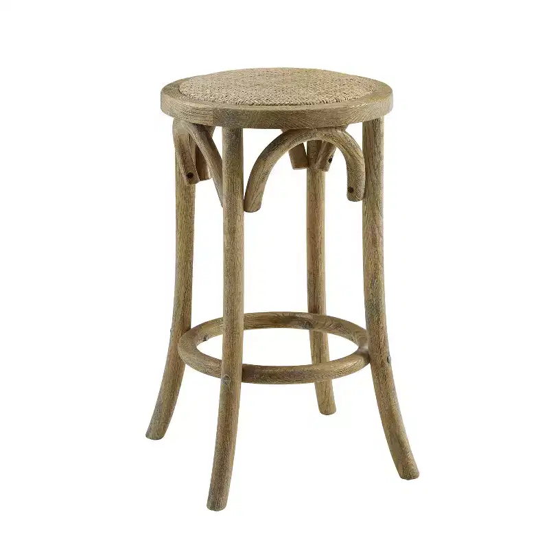 Rae Ratten Seat Backless Counter Height Barstool - Linon