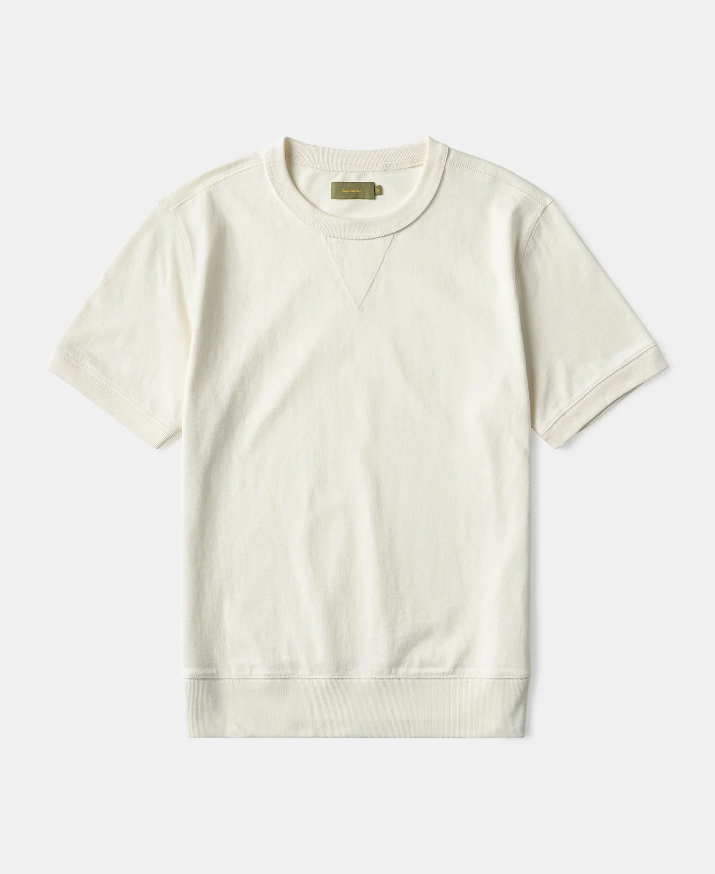 1950s V-Gusset Cotton T-Shirt - White