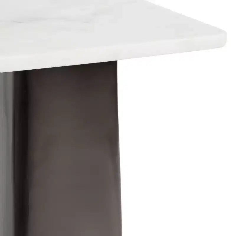 Kate and Laurel Quinley Square Marble Drink Table