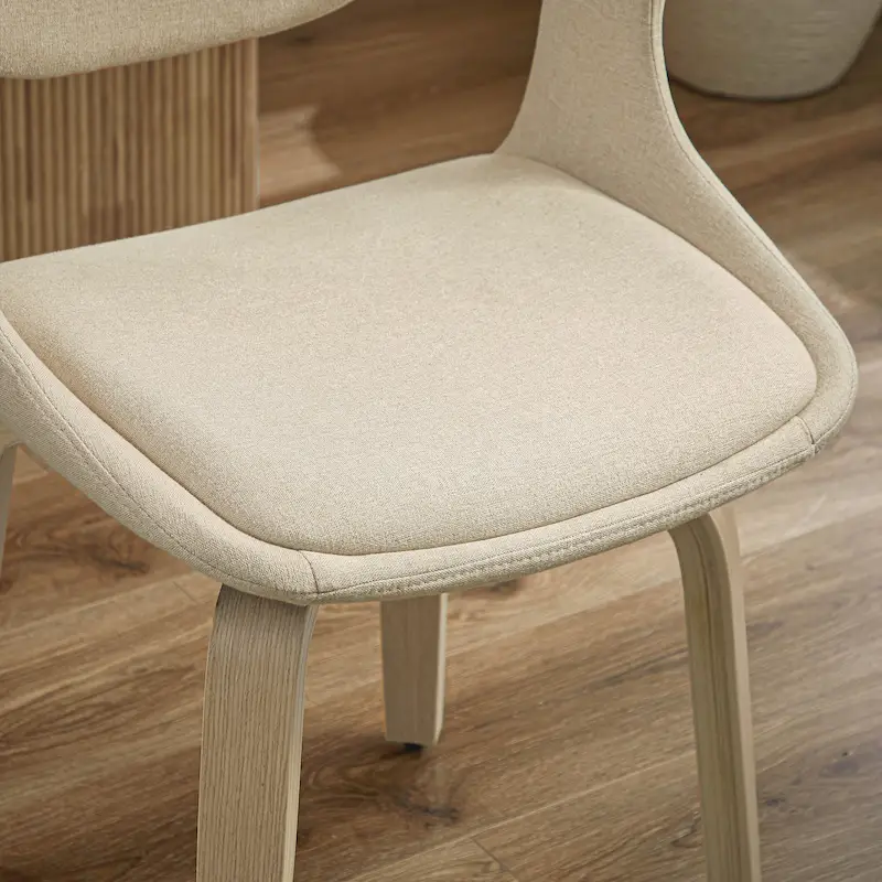Modern Swivel Dining Chair, Upholstered Seat, 360-Degree Rotation, Mid-Century Style