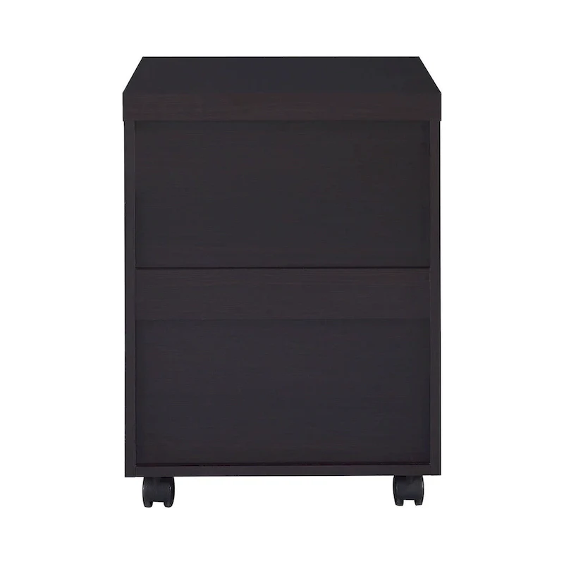 3-Drawer Mobile File Cabinet with Caster Wheels – 26 Inch, Cappuccino Finish