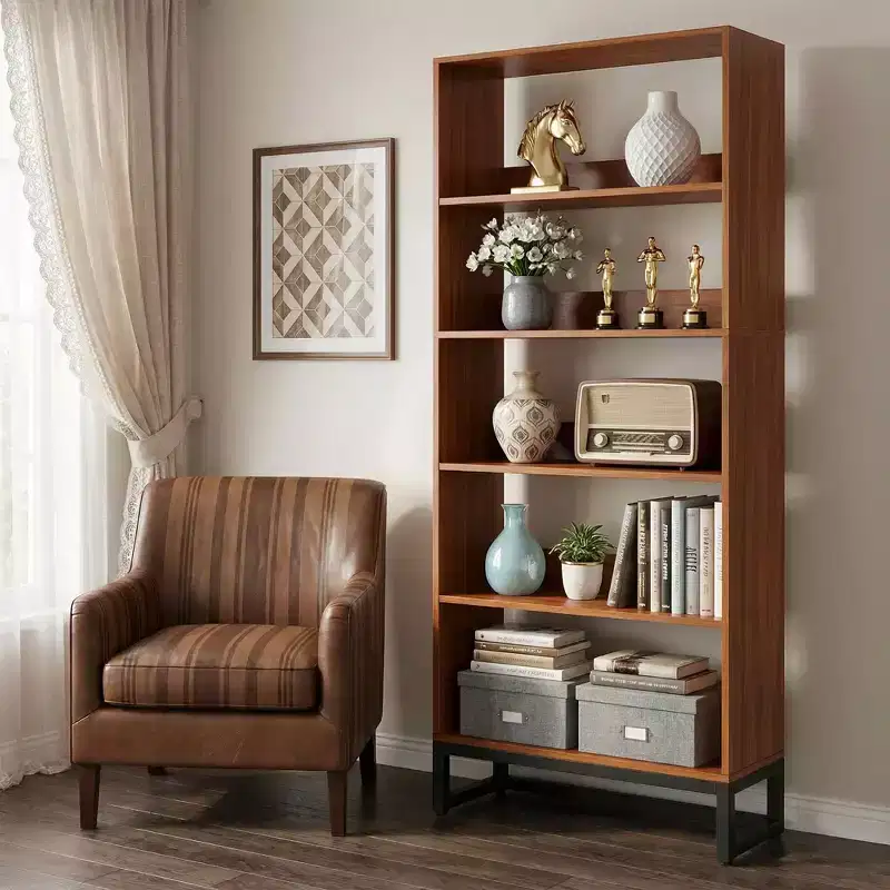 5-Tier Tall Bookshelf with APP-Controlled LED Lights, 70.87